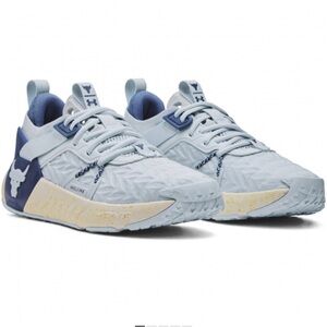 Under Armour Women's Project Rock 6 Training Shoes size 7, Blue/White Trainers